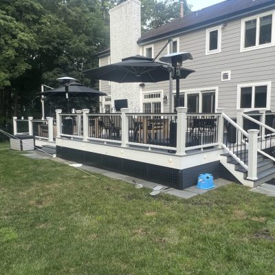 Outdoor deck installation in Allendale New Jersey with modern style